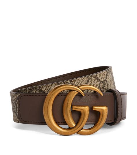 leather belt with double g